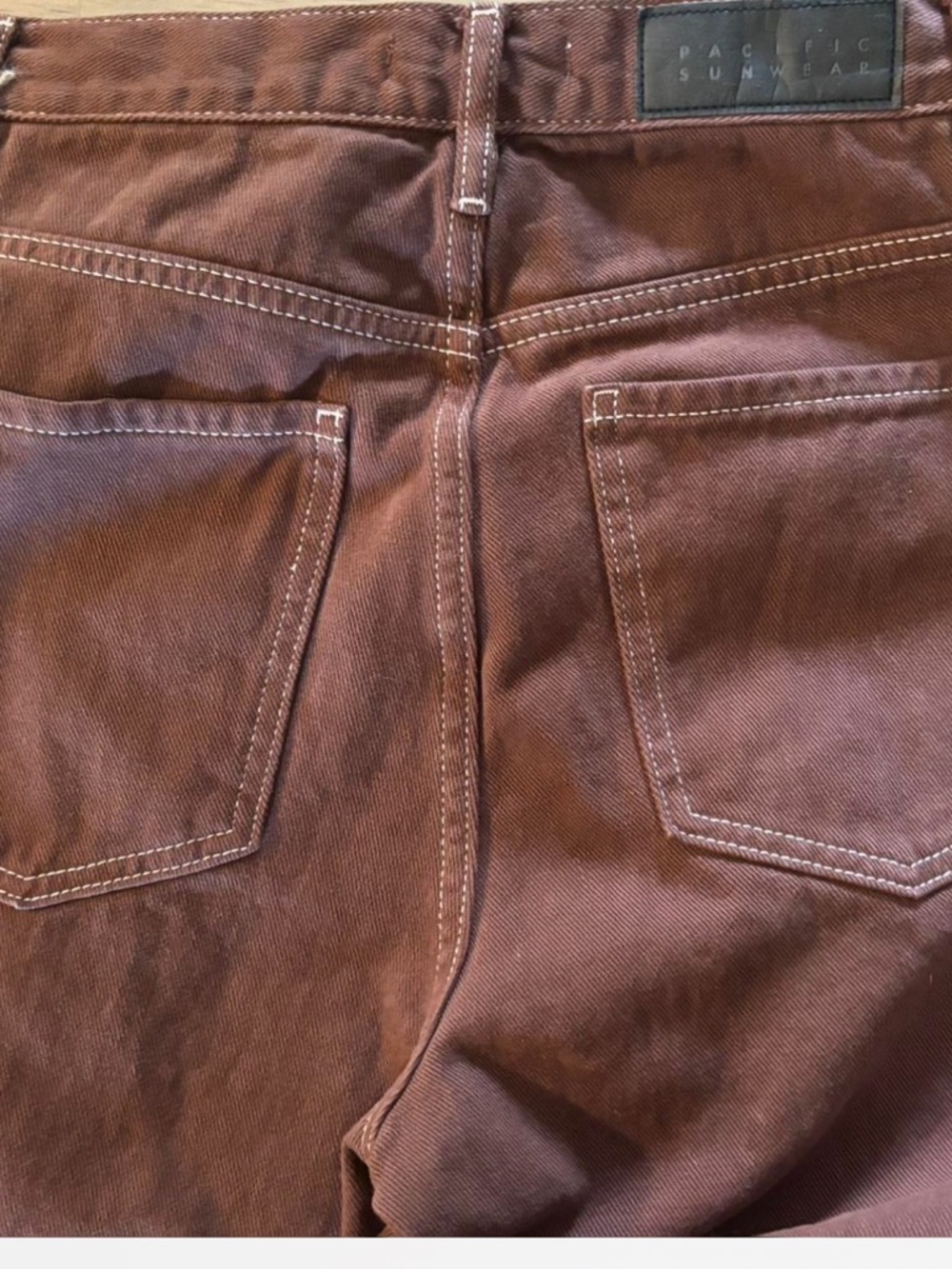 PacSun High-Rise Wide Leg Jeans - Chestnut Brown - Picture 3 of 7
